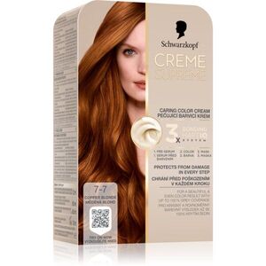 Schwarzkopf Creme Supreme tartós hajfesték árnyalat 7-7 Copper Blonde 60 ml kép
