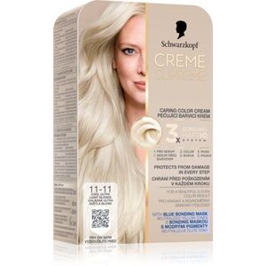 Schwarzkopf Creme Supreme tartós hajfesték árnyalat 11-11 Cool Ultra Light Blonde 60 ml kép