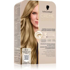 Schwarzkopf Creme Supreme tartós hajfesték árnyalat 8-0 Natural Light Blonde 60 ml kép