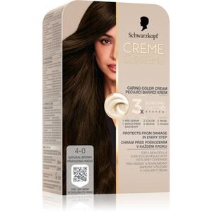 Schwarzkopf Creme Supreme tartós hajfesték árnyalat 4-0 Natural Brown 60 ml kép