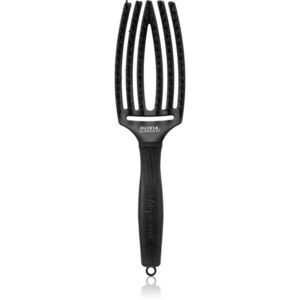 Olivia Garden Fingerbrush Boar & Nylon hajkefe nejlon- és vaddisznósörtékkel Full Black M 1 db kép