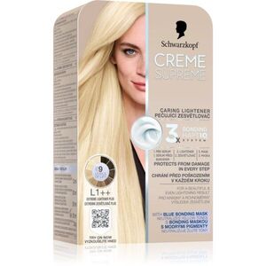 Schwarzkopf Creme Supreme Caring Lightener tartós hajfesték a haj élénkítésére árnyalat L1++ Extreme Lightener Plus 60 ml kép