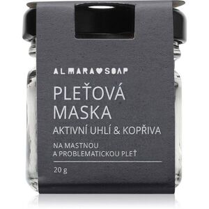 Almara Soap Face Active Charcoal & Nettle arcmaszk zsíros és problémás bőrre 20 g kép
