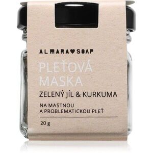 Almara Soap Face Green Clay & Turmeric tisztító arcmaszk zsíros és problémás bőrre 20 g kép