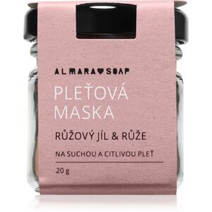 Almara Soap Face Pink Clay & Rose nyugtató arcmaszk a nagyon száraz és érzékeny bőrre 20 g kép