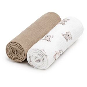 T-TOMI BIO Muslin Diapers mosható pelenkák Teddy 65x65 cm 2 db kép
