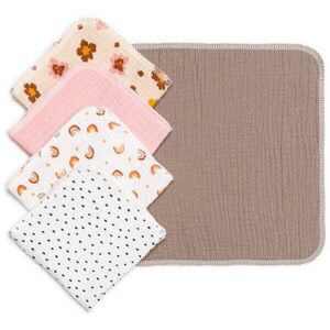 T-TOMI BIO Muslin Napkins kendők 25 x 25 cm Girl 5 db kép