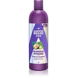 Aussie SOS Blonde & Hydrate lila tonizáló sampon szőke hajra 500 ml kép