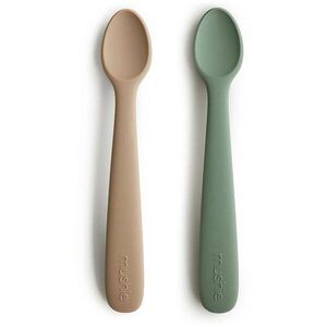 Mushie Silicone Feeding Spoons kiskanál Dried Thyme/Natural 2 db kép