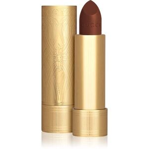 Gucci Gucci Beauty Rouge à Lèvres Satin Lipstick selyem rúzs árnyalat 123 Auroral Amber 3.5 g kép