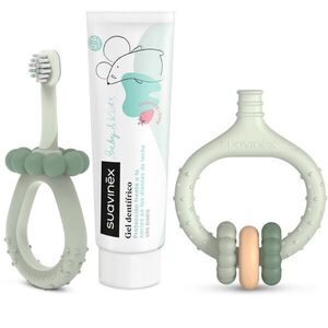 Suavinex Baby & Kids My First Dental Care Set ajándékszett újszülötteknek és kisgyermekeknek Green kép