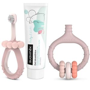 Suavinex Baby & Kids My First Dental Care Set ajándékszett újszülötteknek és kisgyermekeknek Pink kép