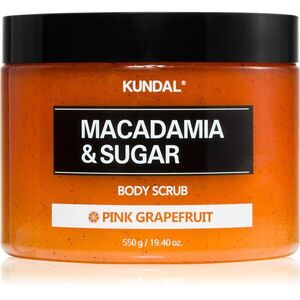 KUNDAL Macadamia & Sugar Body Scrub Pink Grapefruit gyengéd testpeeling nyugtató hatással 550 g kép