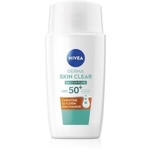 NIVEA Derma Skin Clear gyengéd védő folyadék SPF 50+ 40 ml kép