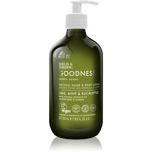 Baylis & Harding Goodness Awaken Senses kéz és testápoló krém frissítő hatással illatok Lime, Mint & Eucalyptus 500 ml kép