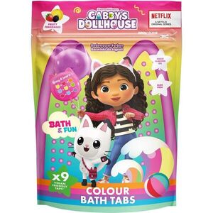 Gabby's Dollhouse Colour Bath Tabs színes fürdőpezsgőtabletták 3y+ 9x16 g kép