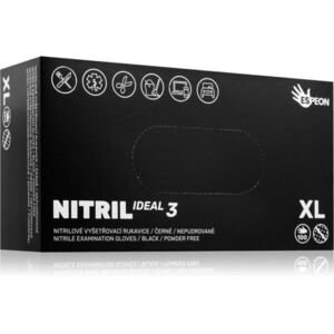 Espeon Nitril Ideal3 Black púdermentes nitrilkesztyű méret XL 100 db kép