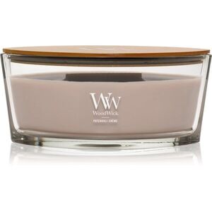 Woodwick Opulent Wood Patchouli Creme illatgyertya fa kanóccal 453.6 g kép