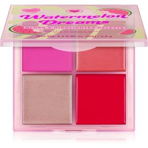 I Heart Revolution Watermelon Dreams Blush & Highlighter Quad bőrélénkítő és arcpirosító sminkpaletta 4x2.8 g kép