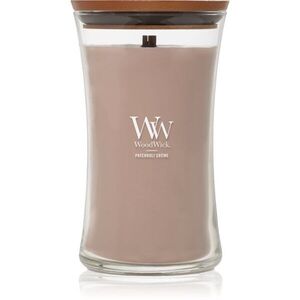 Woodwick Opulent Wood Patchouli Creme illatgyertya fa kanóccal 609.5 g kép