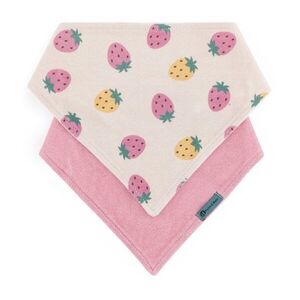 Petite&Mars Bandana Luke 3m+ előke Beige Strawberies&Dusty Rose 2 db kép