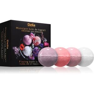 Delia Cosmetics Fizzing Bath Bombs Floral Mix ajándékszett fürdőbe 4x100 g kép
