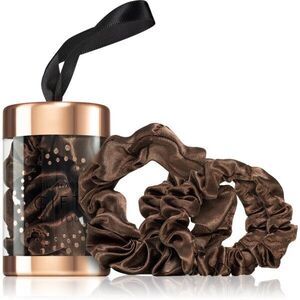BrushArt Gift for You Slim & Midi satin scrunchie set hajgumik Chocolate brown 3 db kép