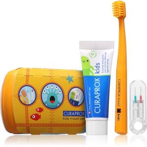 Curaprox Kids Travel Set utazó szett kozmetikumokra fogakra, nyelvre és ínyre gyermekeknek 1 db kép