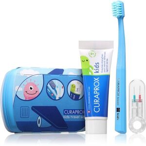 Curaprox Kids Travel Set utazó szett kozmetikumokra fogakra, nyelvre és ínyre gyermekeknek 1 db kép