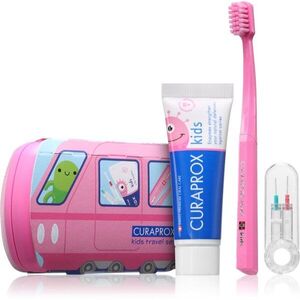 Curaprox Kids Travel Set utazó szett kozmetikumokra fogakra, nyelvre és ínyre gyermekeknek 1 db kép