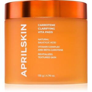 APRILSKIN Carrotene Clarifying Vita Pads tisztító vattakorong az aknéra hajlamos zsíros bőrre 60 db kép
