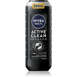NIVEA MEN Active Clean mélyen tisztító sampon aktív szénnel 500 ml kép