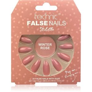 Technic Cosmetics False Nails Stiletto műköröm Winter Rose 24 db kép