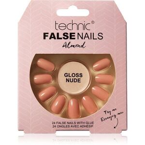 Technic Cosmetics False Nails Almond műköröm Gloss Nude 24 db kép