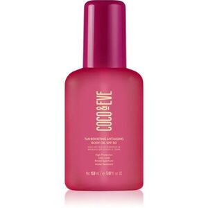 Coco & Eve Sunny Honey Tan Boosting Anti-Aging Body Oil SPF 50 napozást elősegítő védő olaj a bőr öregedése ellen SPF 50 150 ml kép