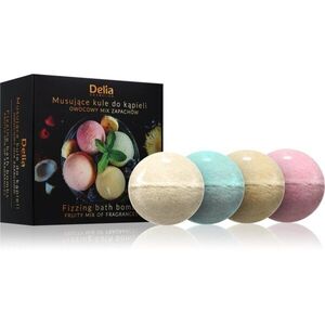 Delia Cosmetics Fizzing Bath Bombs Fruity Mix ajándékszett fürdőbe 4x100 g kép