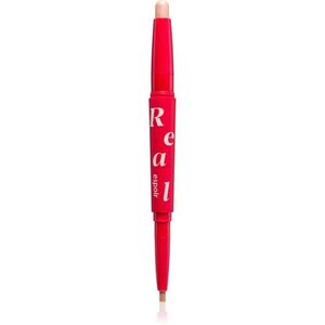 espoir Real Eye Dual Stick hosszantartó szemhéjfesték ceruza kiszerelésben élénkítővel árnyalat 02 Peach Beam 0.5 g kép