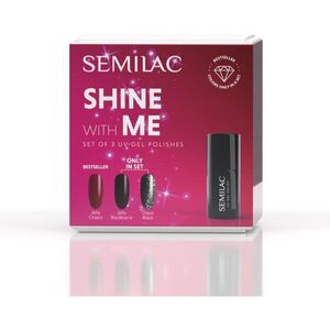 Semilac Set Shine With Me körömlakk szett UV-/LED-lámpa használatával kép