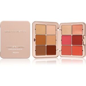 SOSU Cosmetics Complete Canvas Complexion Palette multifunkciós arc paletta az arcra árnyalat Medium 26.4 g kép