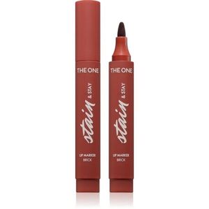 Oriflame The One Stain & Stay hosszan tartó rúzs filctoll forma árnyalat Brick 2.5 g kép