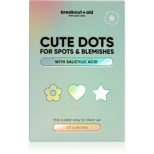 breakout + aid Cute Dots For Spots and Blemishes helyi ápolás pattanásos bőrre szalicilsavval 48 db kép