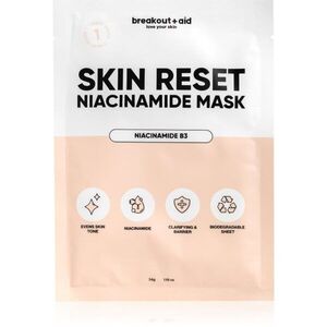 breakout + aid Skin Reset Niacinamide Mask arcmaszk niacinamiddal 34 g kép