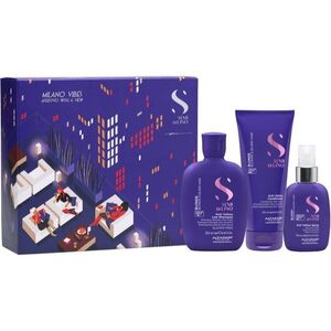 Alfaparf Milano Semi di Lino Blonde Holiday Kit ajándékszett a szőke és melírozott hajra 3 db kép