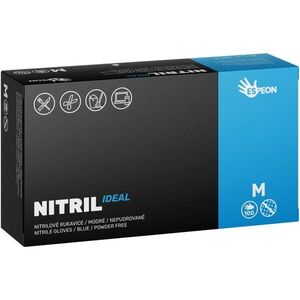 Espeon Nitril Ideal3 Blue púdermentes nitrilkesztyű méret M 100 db kép