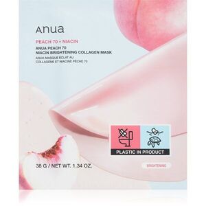 Anua Peach 70% Niacin Brightening Collagen Mask élénkítő arcmaszk kollagénnel 1 db kép