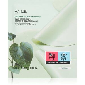 Anua Heartleaf 70% + Hyaluron Soothing Collagen Mask hidratáló arcmaszk nyugtató hatással 1 db kép