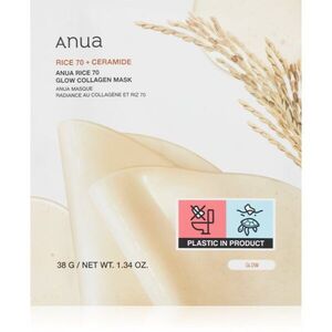 Anua Rice 70% + Ceramide Glow Collagen Mask élénkítő arcmaszk kollagénnel 1 db kép