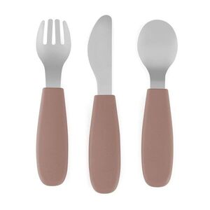 Petite&Mars Take&Match Stainless Steel Cutlery Set étkészlet gyermekeknek Velvet Latte 12m+ 3 db kép
