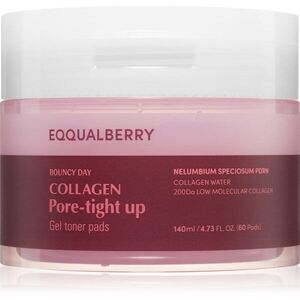 EQQUALBERRY Collagen Pore-Tight Up Gel Toner Pads tonizáló párnák a pórusok összehúzására 60 db kép