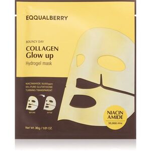 EQQUALBERRY Collagen Glow Up Hydrogel Mask hidratáló és élénkítő arcmaszk géles textúrájú 30 g kép